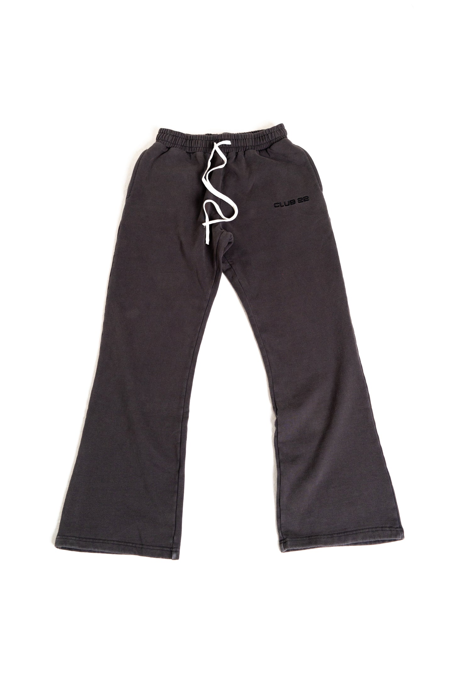 CLUB 22 WASHED STRAIGHT LEGGED PANTS - VINTAGE GREY