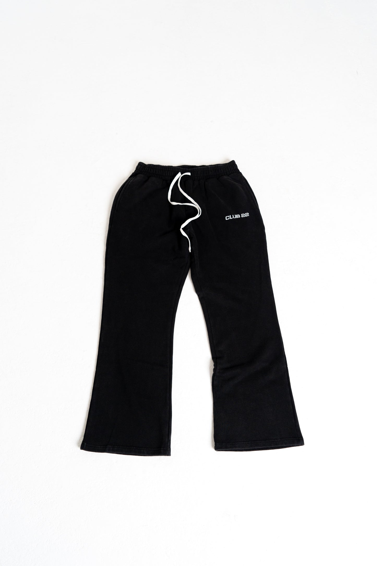 CLUB 22 WASHED STRAIGHT LEGGED PANTS - VINTAGE BLACK